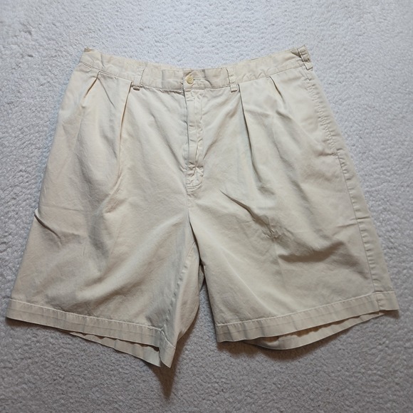 Polo Ralph Lauren Other - Vintage Polo Ralph Lauren Shorts Mens 34 Tyler Beige Double-Pleated Preppy